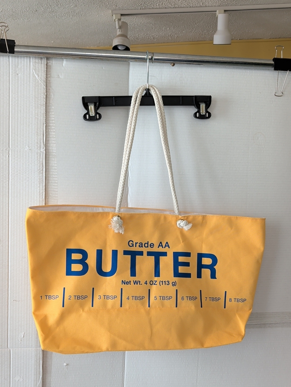 Polychrome Goods Butter Weekender  Tote Bag Yellow Lightweight Rommy Sturdy Chic
